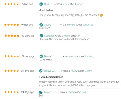 Reviews ♡